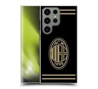 Head Case Designs Licenza Ufficiale AC Milan Nero E Oro Stemma Custodia Cover Dura per Parte Posteriore Compatibile con Samsung Galaxy S24 Ultra 5G