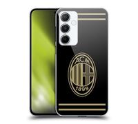 Head Case Designs Licenza Ufficiale AC Milan Nero E Oro Stemma Custodia Cover Dura per Parte Posteriore Compatibile con Samsung Galaxy A55 5G