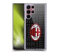 Head Case Designs Licenza Ufficiale AC Milan Rosso E Grigio Modelli Cresta Custodia Cover Dura per Parte Posteriore Compatibile con Samsung Galaxy S22 Ultra 5G