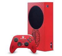 Head Case Designs Licenza Ufficiale AC Milan Rosso E Nero Arte Pacchetto Console Da Gioco Wrap E Pelle Per Controller Compatibile con Xbox Series S Console & Controller Bundle