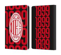Head Case Designs Licenza Ufficiale AC Milan Schema Grafica Custodia Portafoglio in Pelle Compatibile con Amazon Kindle 11th Gen 6in 2022