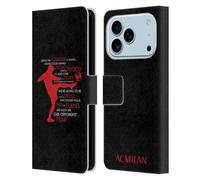 Head Case Designs Licenza Ufficiale AC Milan Silhouette 2 Adulti Custodia Portafoglio in Pelle Compatibile con Apple iPhone 17 PRO