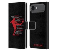 Head Case Designs Licenza Ufficiale AC Milan Silhouette 2 Adulti Custodia Portafoglio in Pelle Compatibile con Apple iPhone 17 Air