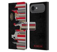 Head Case Designs Licenza Ufficiale AC Milan Silhouette Adulti Custodia Portafoglio in Pelle Compatibile con Apple iPhone 17 Air
