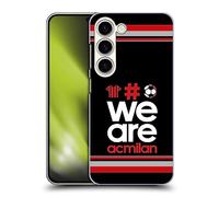 Head Case Designs Licenza Ufficiale AC Milan Strisce 2 Stemma Custodia Cover Dura per Parte Posteriore Compatibile con Samsung Galaxy S23 5G