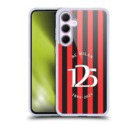 Head Case Designs Licenza Ufficiale AC Milan Strisce Rosso E Nero 125° Anniversario Custodia in Gel [Protezione di Grado Militare] Compatibile con Samsung Galaxy A35 5G