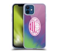 Head Case Designs Licenza Ufficiale AC Milan Terza Kit per Stemma 2023/24 Custodia Cover in Morbido Gel Compatibile con Apple iPhone 12 / iPhone 12 PRO