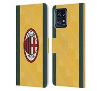 Head Case Designs Licenza Ufficiale AC Milan Terza Kit per Stemma 2025/26 Custodia Portafoglio in Pelle Compatibile con Moto Edge 40 PRO/Plus 2023