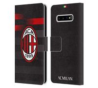 Head Case Designs Licenza Ufficiale AC Milan Terza Maglia 2018/19 Kit Cresta Custodia Portafoglio in Pelle Compatibile con Samsung Galaxy S10+ / S10 Plus