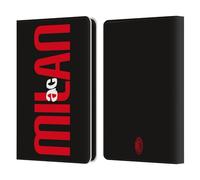 Head Case Designs Licenza Ufficiale AC Milan Tipografia Verticale Grafica Custodia Portafoglio in Pelle Compatibile con Amazon Kindle 11th Gen 6in 2022
