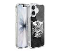 Head Case Designs Licenza Ufficiale Aerosmith 1987 Permanent Vacation Nero e Bianco Custodia in Gel [Protezione di Grado Militare] Compatibile con Apple iPhone 17 E con MagSafe