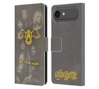 Head Case Designs Licenza Ufficiale Aerosmith Get Your Wings Clasici Custodia Portafoglio in Pelle Compatibile con Apple iPhone 17 Air