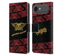 Head Case Designs Licenza Ufficiale Aerosmith Permanent Vacation Clasici Custodia Portafoglio in Pelle Compatibile con Apple iPhone 17 Air