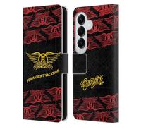 Head Case Designs Licenza Ufficiale Aerosmith Permanent Vacation Clasici Custodia Portafoglio in Pelle Compatibile con Samsung Galaxy S26