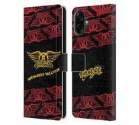 Head Case Designs Licenza Ufficiale Aerosmith Permanent Vacation Clasici Custodia Portafoglio in Pelle Compatibile con Samsung Galaxy A07