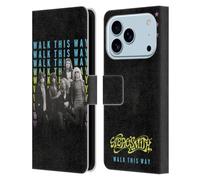 Head Case Designs Licenza Ufficiale Aerosmith Walk This Way Clasici Custodia Portafoglio in Pelle Compatibile con Apple iPhone 17 Pro