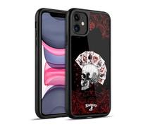 Head Case Designs Licenza Ufficiale Alchemy Gothic Assi dell'Anarchia Cranio e Carte Cover in Gel Rinforzata [Protezione di Grado Militare] Compatibile con Apple iPhone 11