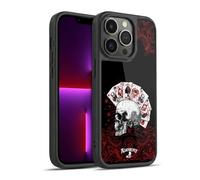 Head Case Designs Licenza Ufficiale Alchemy Gothic Assi dell'Anarchia Cranio e Carte Cover in Gel Rinforzata [Protezione di Grado Militare] Compatibile con Apple iPhone 13 PRO