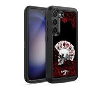 Head Case Designs Licenza Ufficiale Alchemy Gothic Assi dell'Anarchia Cranio e Carte Custodia Antiurto Ultra Blindata Compatibile con Samsung Galaxy S23 5G