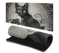 Head Case Designs Licenza Ufficiale Alchemy Gothic Gatto di Paracelso Arte Gotica 23.62 x 11.81 x 0.12 Inches (600 x 300 mm) - L Tappetino per Mouse E Scrivania da Ufficio per Giochi Tastiera PC