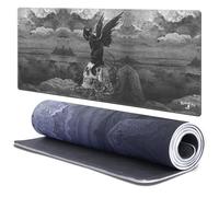 Head Case Designs Licenza Ufficiale Alchemy Gothic Gatto Teschio di Poe Nove Vite Arte Gotica 37.4 x 15.75 x 0.16 Inches (900 x 400 mm) - XL Tappetino per Mouse E Scrivania per Giochi Tastiera PC