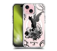 Head Case Designs Licenza Ufficiale Alchemy Gothic Gatto Teschio di Poe Nove Vite Arte Gotica Custodia Antiurto [Grado Militare] Compatibile con Apple iPhone 15 e Compatibile con MagSafe