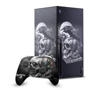 Head Case Designs Licenza Ufficiale Alchemy Gothic Il Corvo di Poe Gotico Pacchetto Console Da Gioco Wrap E Pelle Per Controller Compatibile con Xbox Series X