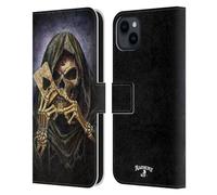 Head Case Designs Licenza Ufficiale Alchemy Gothic L'asso del Mietitore Cranio e Carte Custodia Portafoglio in Pelle Compatibile con Apple iPhone 15 Plus