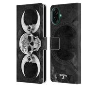 Head Case Designs Licenza Ufficiale Alchemy Gothic Luna Dea Oscuro Cranio Custodia Portafoglio in Pelle Compatibile con Samsung Galaxy A07