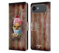 Head Case Designs Licenza Ufficiale Alchemy Gothic Mangiami Cupcake Cranio Custodia Portafoglio in Pelle Compatibile con Apple iPhone 17 Air