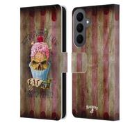Head Case Designs Licenza Ufficiale Alchemy Gothic Mangiami Cupcake Cranio Custodia Portafoglio in Pelle Compatibile con Samsung Galaxy S26 Plus