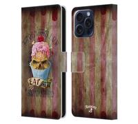 Head Case Designs Licenza Ufficiale Alchemy Gothic Mangiami Cupcake Cranio Custodia Portafoglio in Pelle Compatibile con Samsung Galaxy S25 Fe
