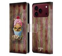 Head Case Designs Licenza Ufficiale Alchemy Gothic Mangiami Cupcake Cranio Custodia Portafoglio in Pelle Compatibile con Apple iPhone 18 Pro Max