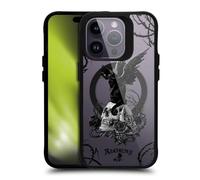 Head Case Designs Licenza Ufficiale Alchemy Gothic Nine Lives Of Poe Skull Cat Gothic Art Black Shockproof Bumper Case [Military Grade] Compatible with Apple iPhone 14 Pro and Compatible with MagSafe