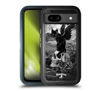 Head Case Designs Licenza Ufficiale Alchemy Gothic Nove Vite del Cranio Poe Gatti Custodia Antiurto Ultra Blindata Compatibile con Google Pixel 8a