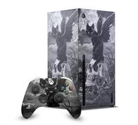 Head Case Designs Licenza Ufficiale Alchemy Gothic Nove vite del Gatto Poe Cranio Gotico Pacchetto Console Da Gioco Wrap E Pelle Per Controller Compatibile con Xbox Series X