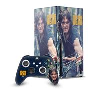 Head Case Designs Licenza Ufficiale AMC The Walking Dead Daryl Nascondersi Daryl Dixon Grafiche Pacchetto Console Da Gioco Wrap E Pelle Per Controller Compatibile con Xbox Series X