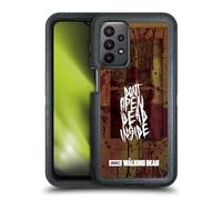 Head Case Designs Licenza Ufficiale AMC The Walking Dead Do Not Open Tipografia Custodia Antiurto Ultra Blindata Compatibile con Samsung Galaxy A23 / 5G (2022)