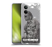 Head Case Designs Licenza Ufficiale AMC The Walking Dead Rick Fight Citazioni Custodia Cover in Morbido Gel Compatibile con OnePlus Ace 3V 5G