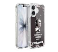 Head Case Designs Licenza Ufficiale AMC The Walking Dead Rick Trap Citazioni Custodia in Gel [Protezione di Grado Militare] Compatibile con Apple iPhone 17 E con MagSafe