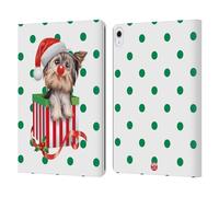Head Case Designs Licenza Ufficiale Animal Club International Cane Box Natalizi Custodia Portafoglio in Pelle Compatibile con Apple iPad Air 13 2024/2025