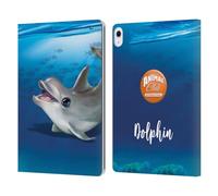 Head Case Designs Licenza Ufficiale Animal Club International Delfino Sott'Acqua Custodia Portafoglio in Pelle Compatibile con Apple iPad Air 13 2024/2025