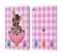 Head Case Designs Licenza Ufficiale Animal Club International Fucsia Cerbiatto di Pasqua Custodia Portafoglio in Pelle Compatibile con Apple iPad Air 13 2024/2025