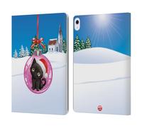Head Case Designs Licenza Ufficiale Animal Club International Gatto 2 Palle Natalizie Custodia Portafoglio in Pelle Compatibile con Apple iPad Air 13 2024/2025