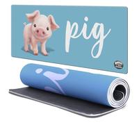 Head Case Designs Licenza Ufficiale Animal Club International Maiale Facce 37.4 x 15.75 x 0.16 Inches (900 x 400 mm) - XL Tappetino per Mouse E Scrivania da Ufficio per Giochi Tastiera PC