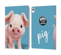 Head Case Designs Licenza Ufficiale Animal Club International Maiale Facce Custodia Portafoglio in Pelle Compatibile con Apple iPad Air 13 2024/2025