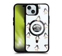 Head Case Designs Licenza Ufficiale Animal Club International Motivo Pinguino Icone Black Shockproof Bumper Case [Military Grade] Compatible with Apple iPhone 15 Plus and Compatible with MagSafe