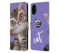 Head Case Designs Licenza Ufficiale Animal Club International Persian Cat Facce Custodia Portafoglio in Pelle Compatibile con Samsung Galaxy A07