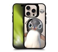 Head Case Designs Licenza Ufficiale Animal Club International Pinguino Icone Black Shockproof Bumper Case [Military Grade Protection] Compatible with Apple iPhone 16 Pro and Compatible with MagSafe