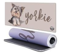 Head Case Designs Licenza Ufficiale Animal Club International Yorkie Facce 37.4 x 15.75 x 0.16 Inches (900 x 400 mm) - XL Tappetino per Mouse E Scrivania da Ufficio per Giochi Tastiera PC